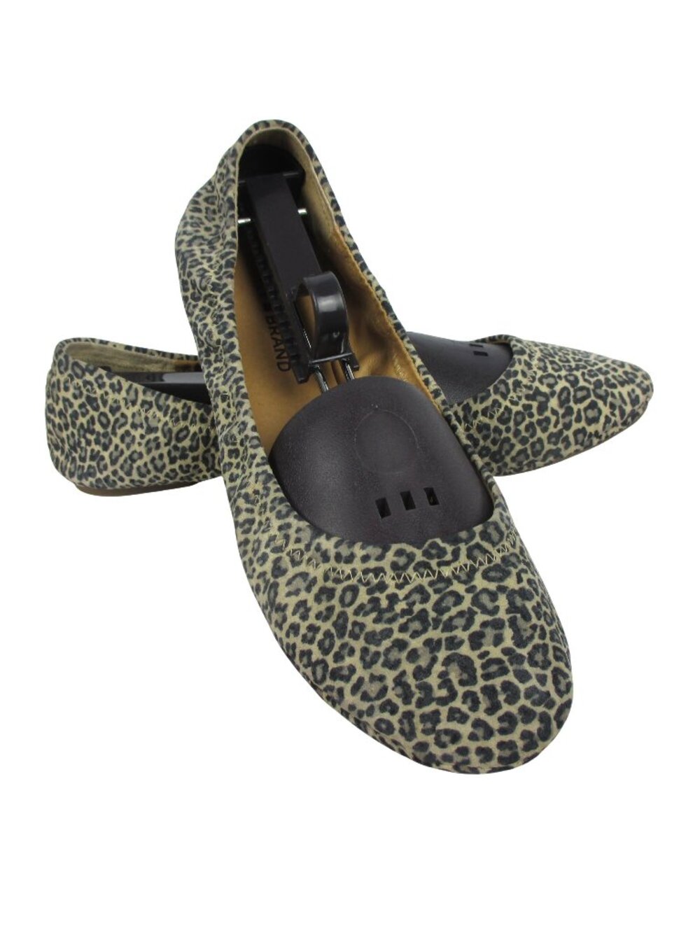 Lucky Brand Emmie Leather Ballet Flats Leopard Animal Print Size 10 Fall Hued